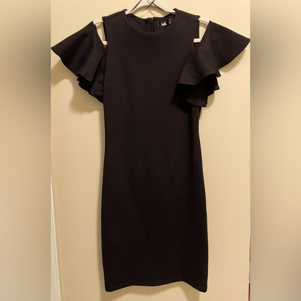Medium LBD perfect for fall and winter parties or NYE. Bodycon. Brand: ADL.